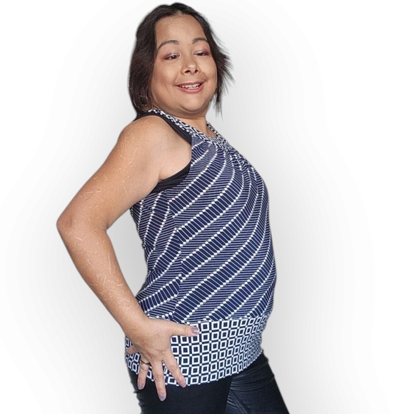 Tommy Hilfiger Blue and White Tank Top - Picture 3 of 4